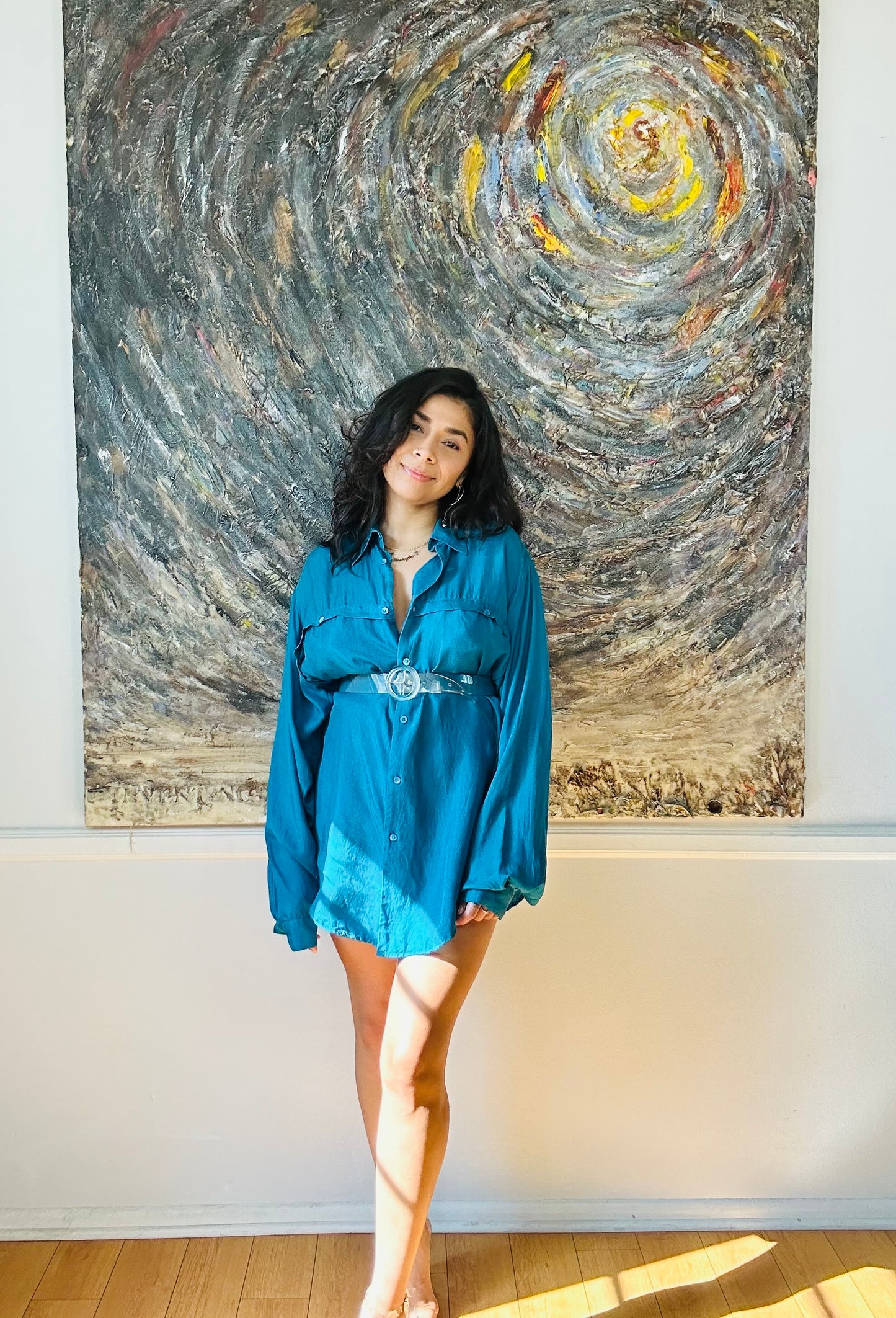 Neiman Marcus Silk Button-Up