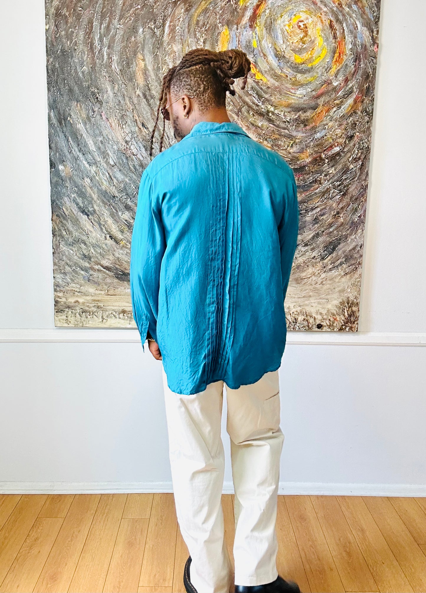 Neiman Marcus Silk Button-Up