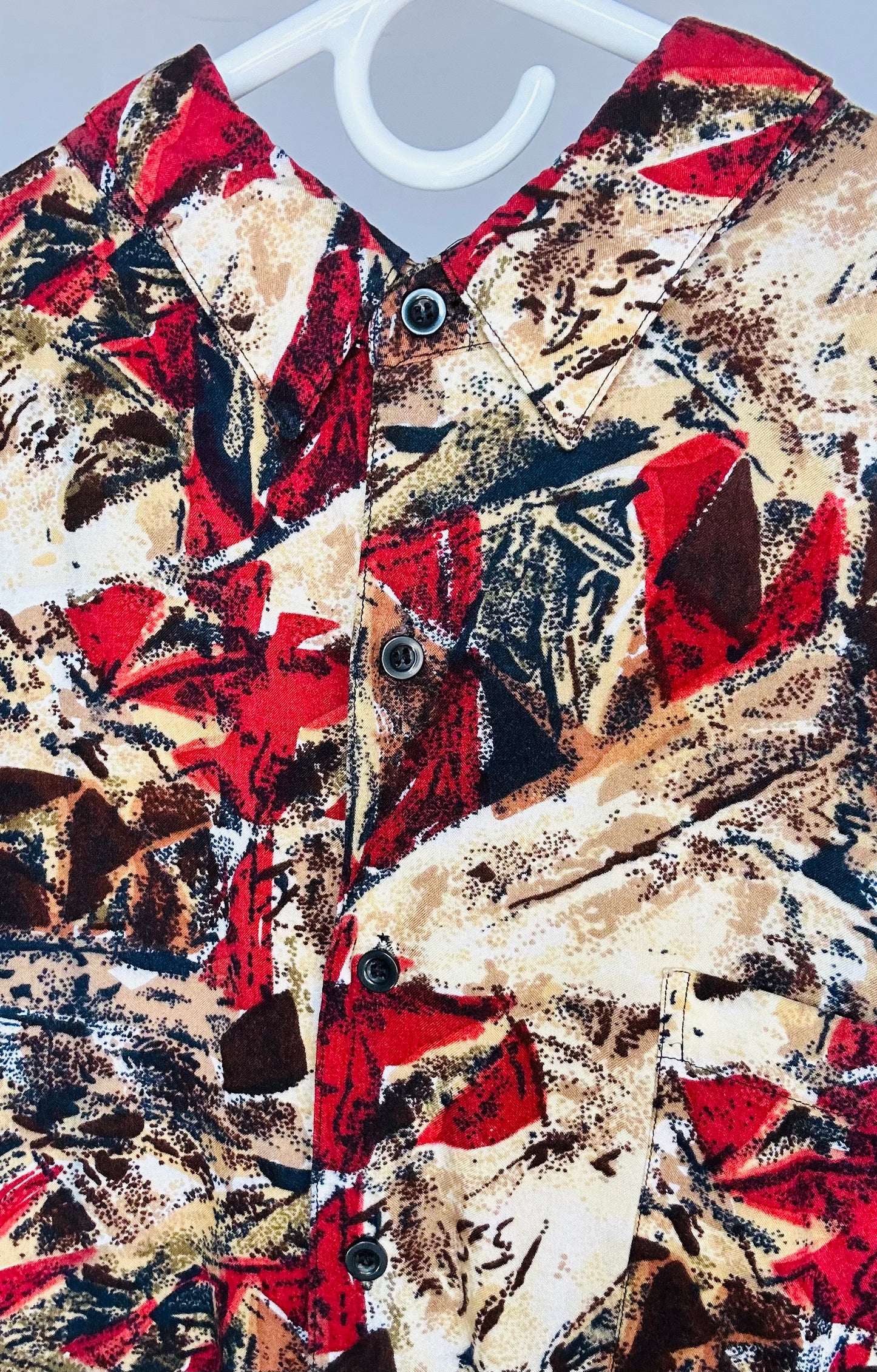Abstract Pattern Button-Up Vintage Shirt