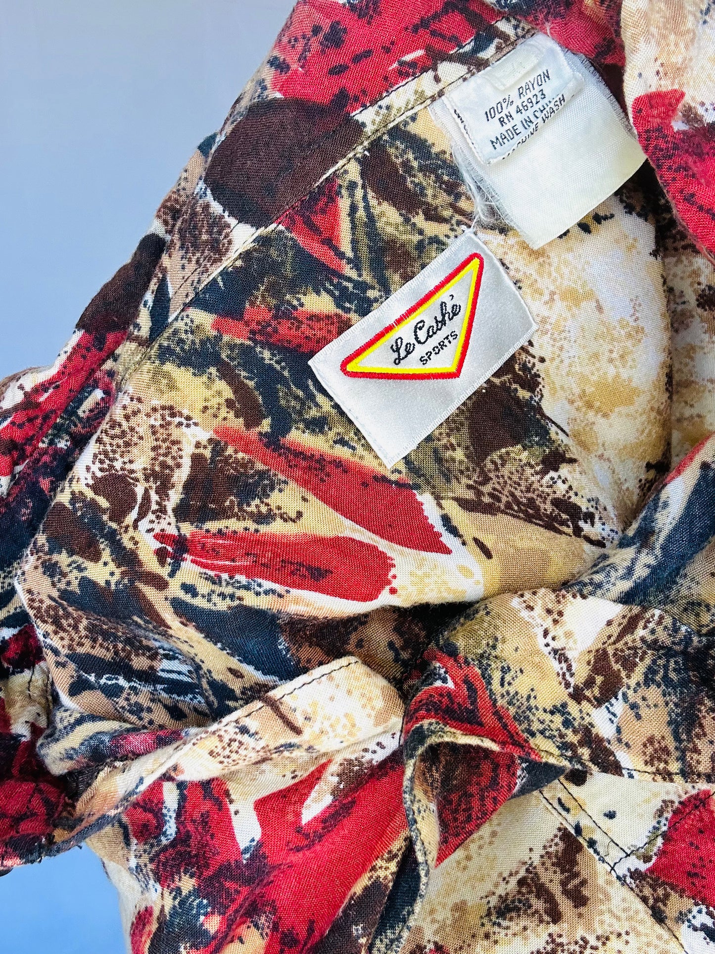 Abstract Pattern Button-Up Vintage Shirt