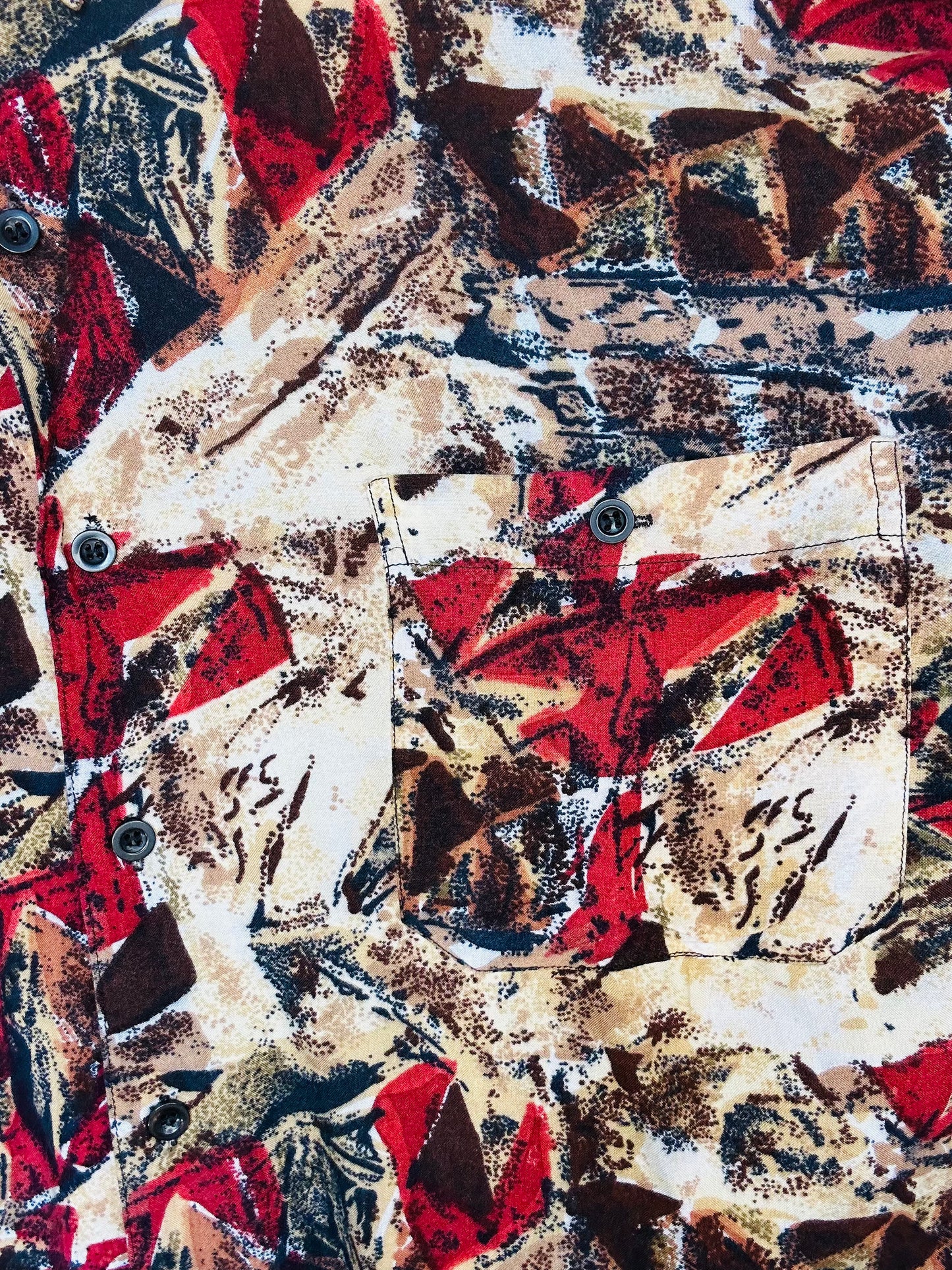 Abstract Pattern Button-Up Vintage Shirt